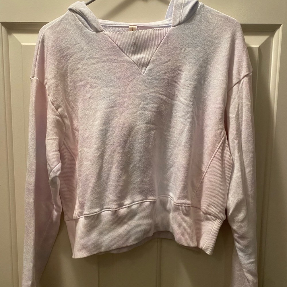 pink/purple/blue tie dye aeropostale cropped sweatshirt